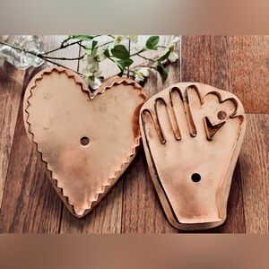 Martha Stewart By Mail Copper Cookie Cutter BIG HEART & MY 💝 HEART IN YOUR HAND